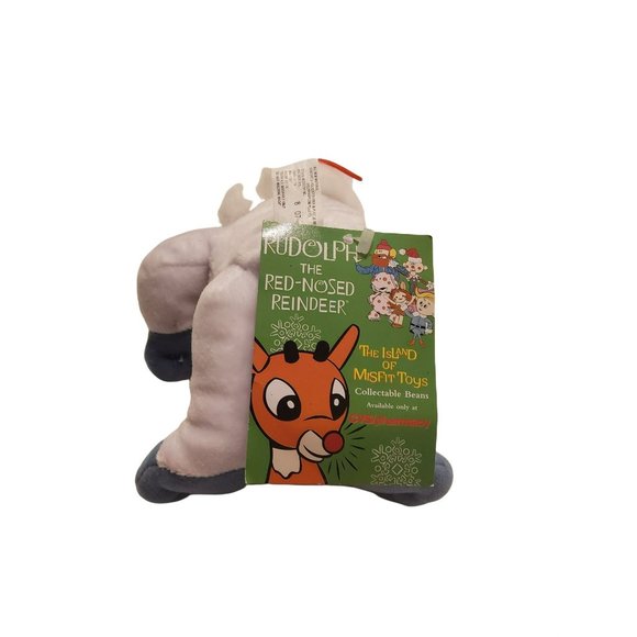 Vintage Rudolph the Red Nose Reindeer "Abominable Snowman" Plush Ornament - Picture 4 of 5